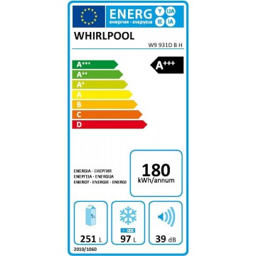 Whirlpool Ψυγειοκαταψύκτης W9 931D B H (349 Lt A+++) Dual No Frost